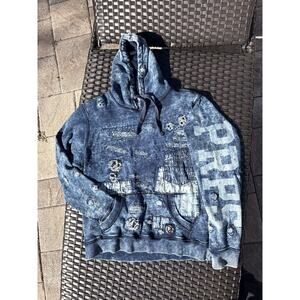 PRPS Goods & Company Distressed Hoodie Kangaroo Slim Fit